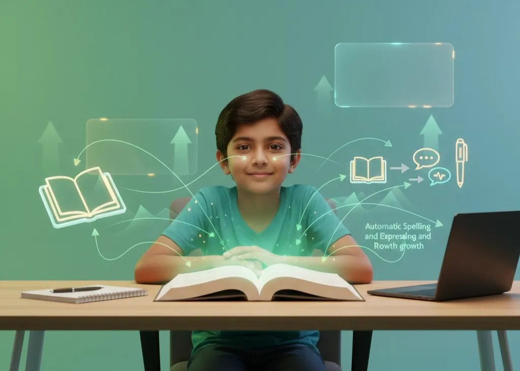 Child Reading with Joy