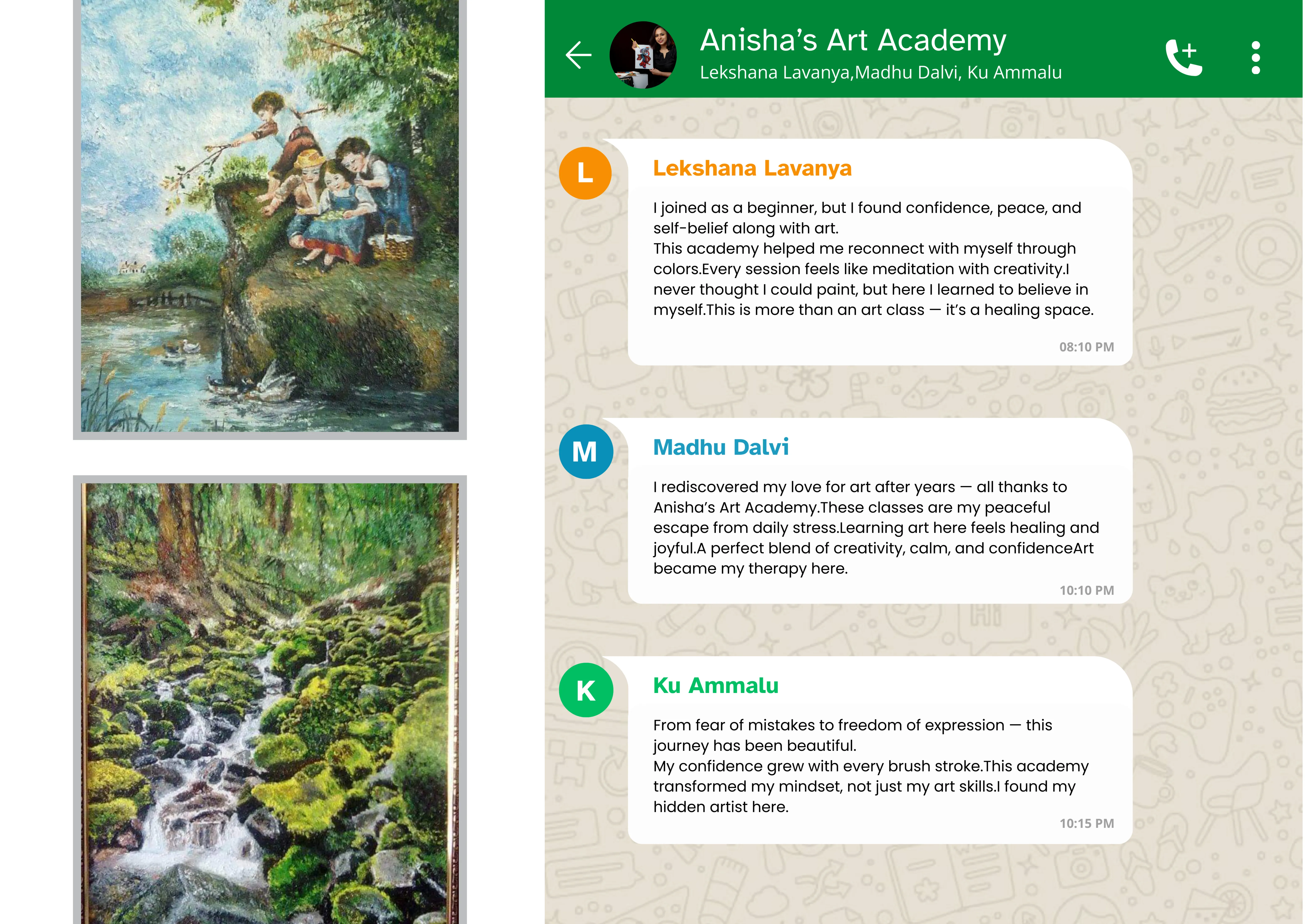 Student testimonial