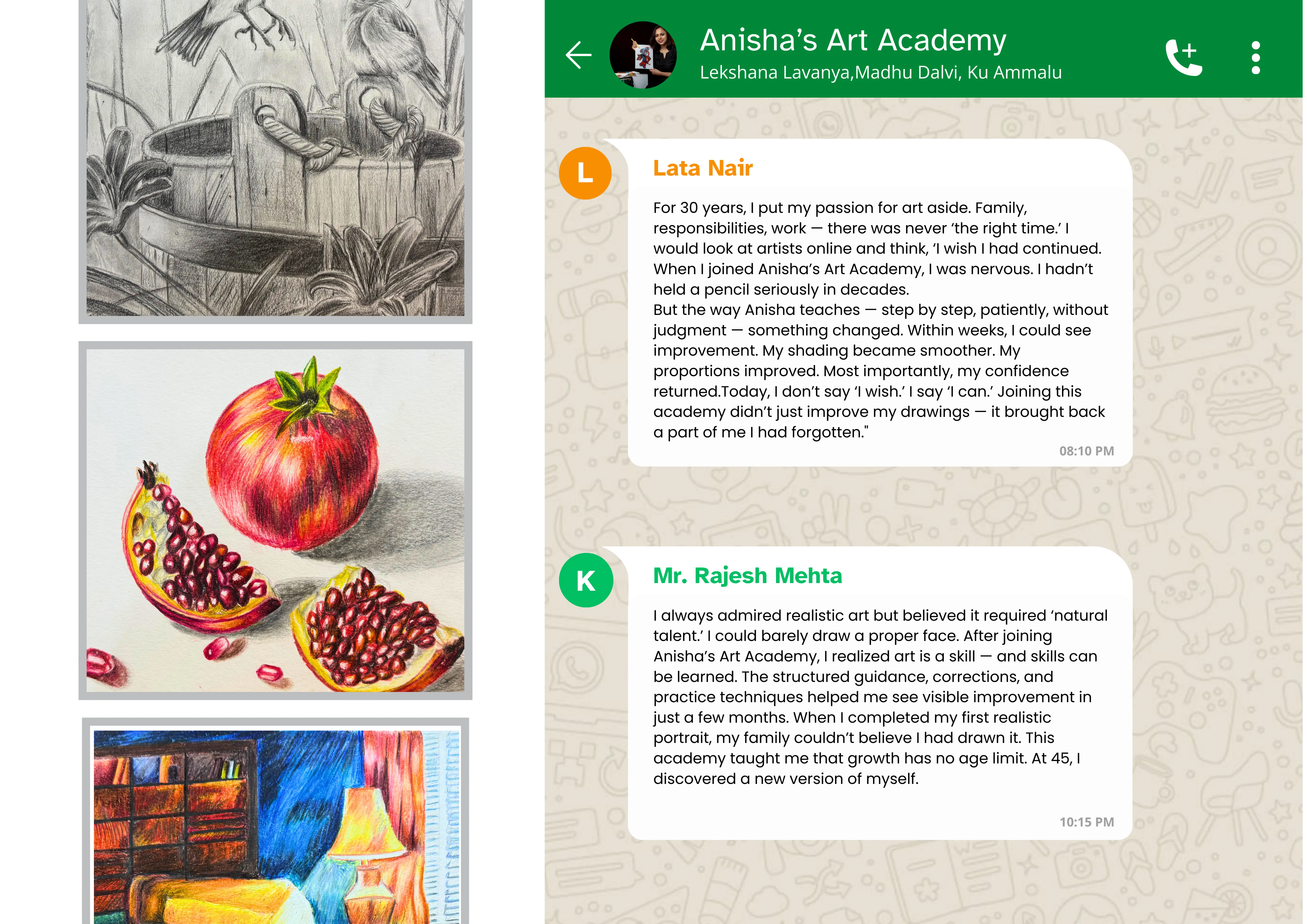 Student testimonial