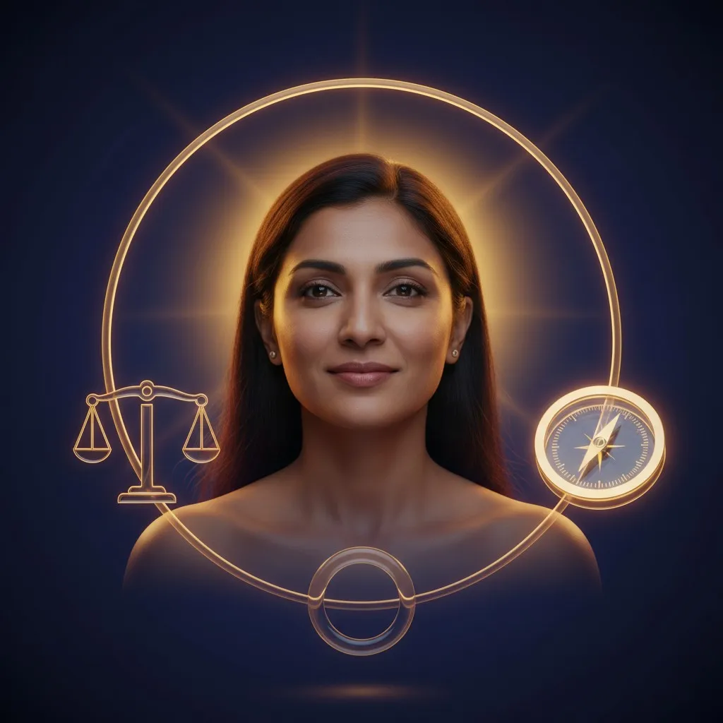 Woman leading life consciously and peacefully