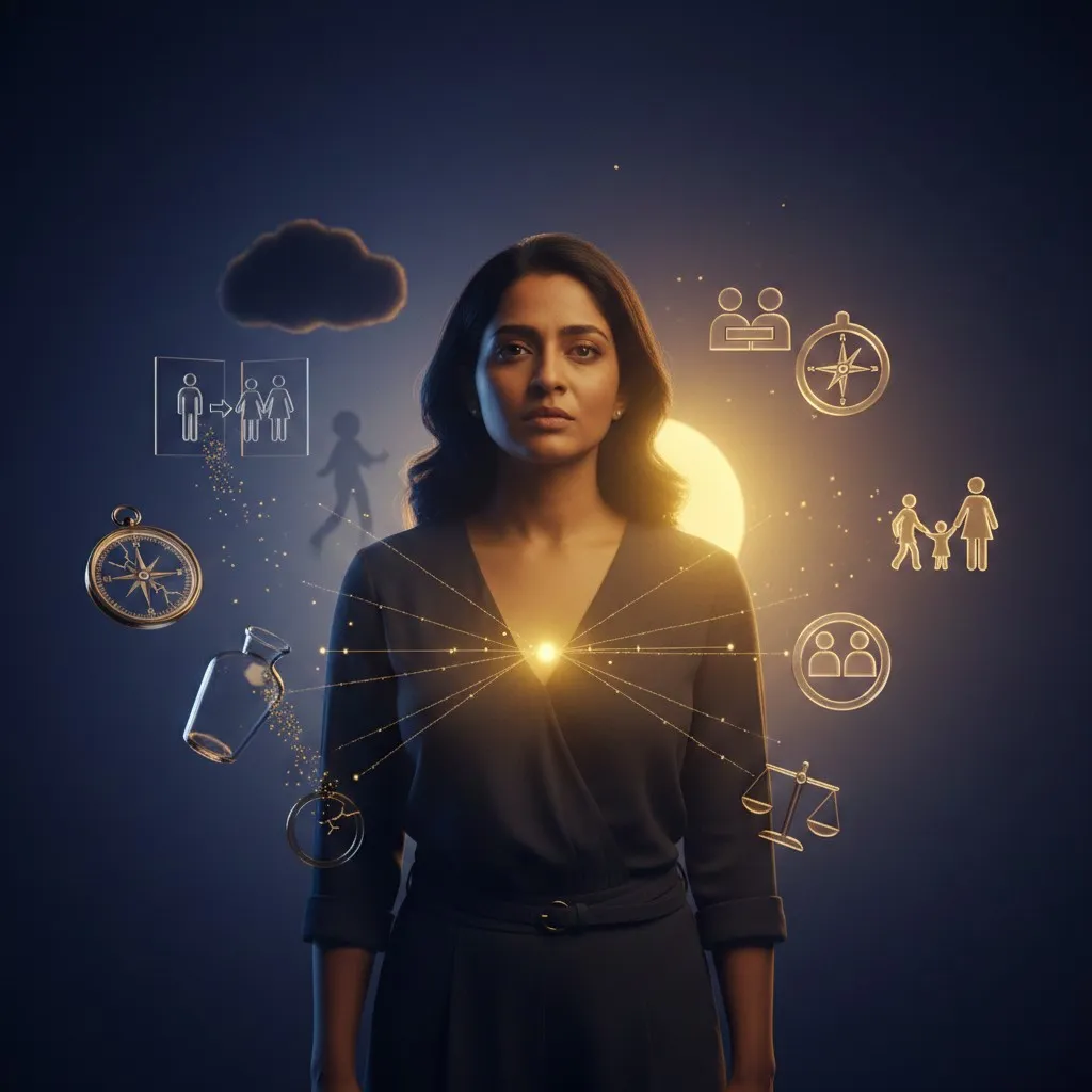 Woman experiencing clarity and inner stability