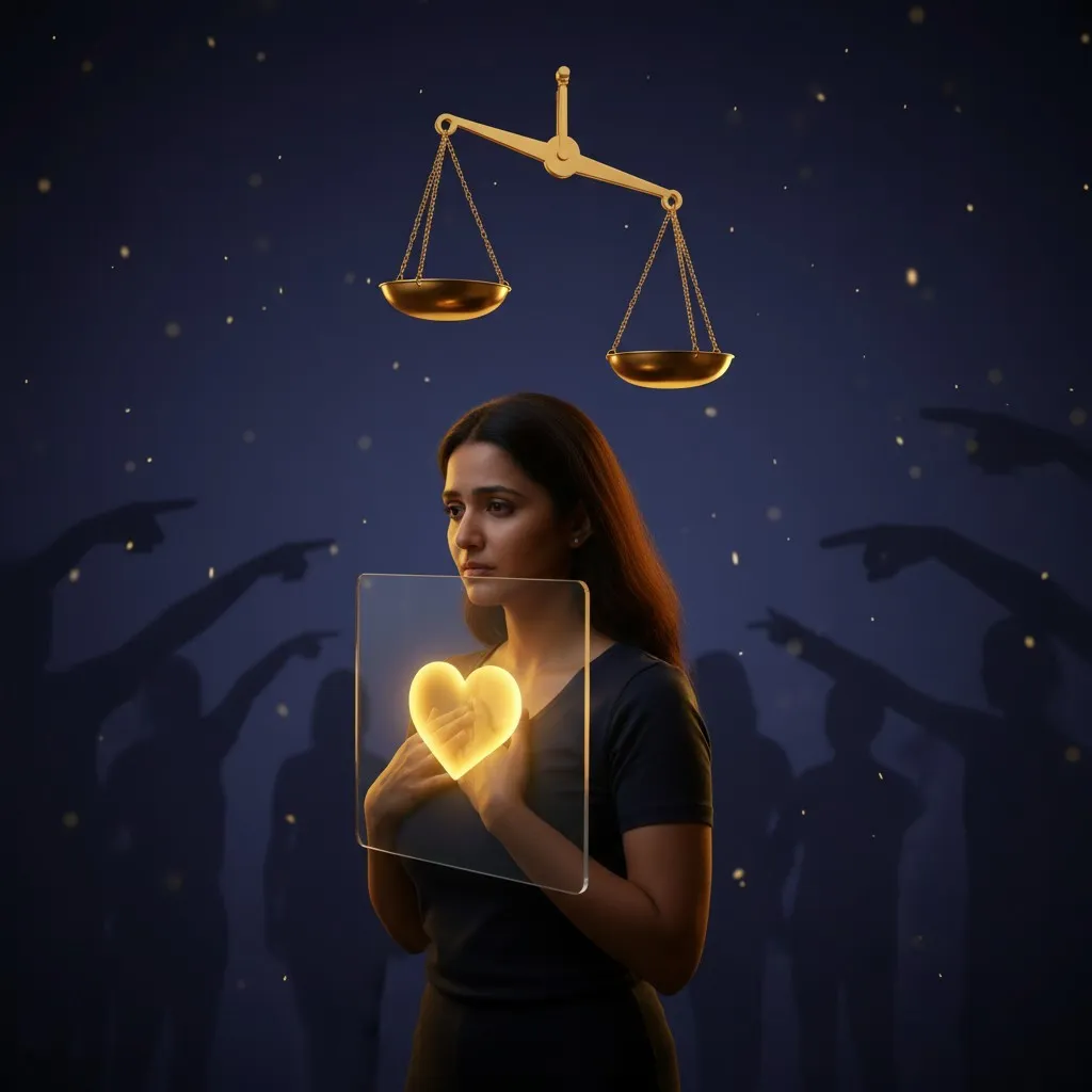 Woman standing confidently