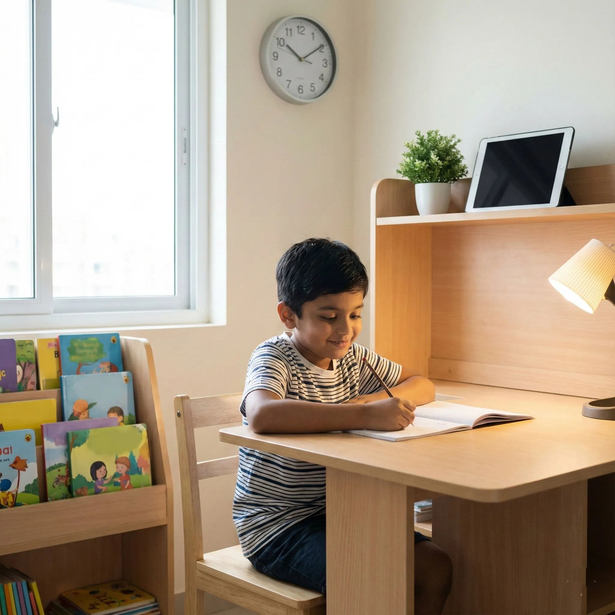 Child learning and focusing