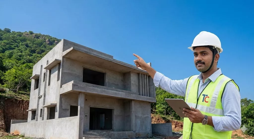 Tagged Constructions at a project site in Visakhapatnam