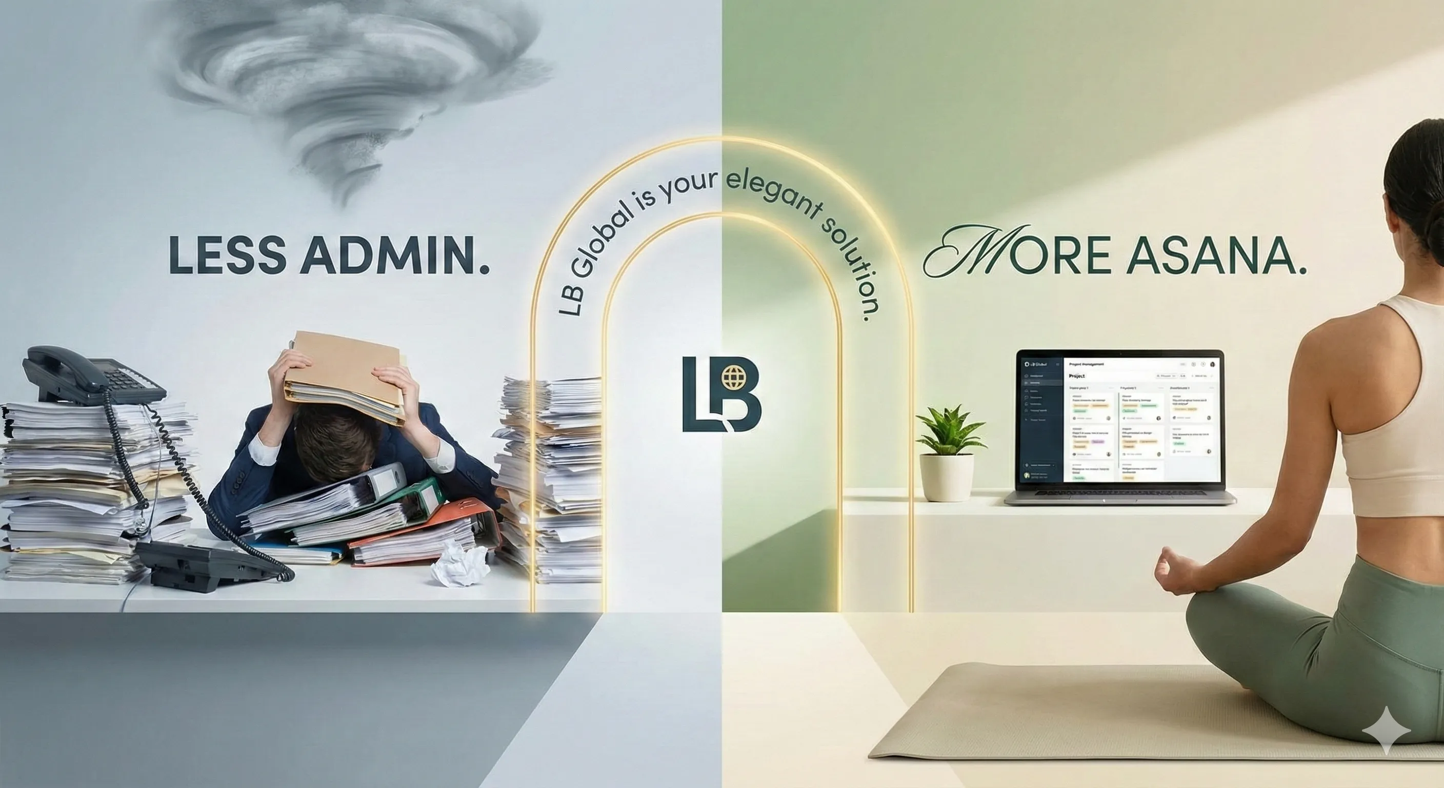 Educator facilitating a wellness class using a laptop