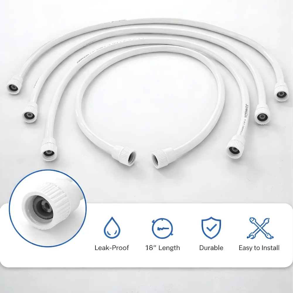 Color options for tubes and hoses.