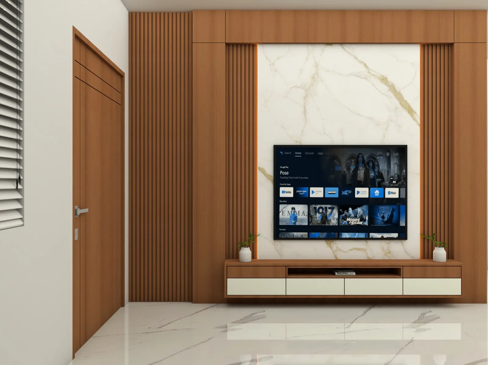 Modern TV unit design example