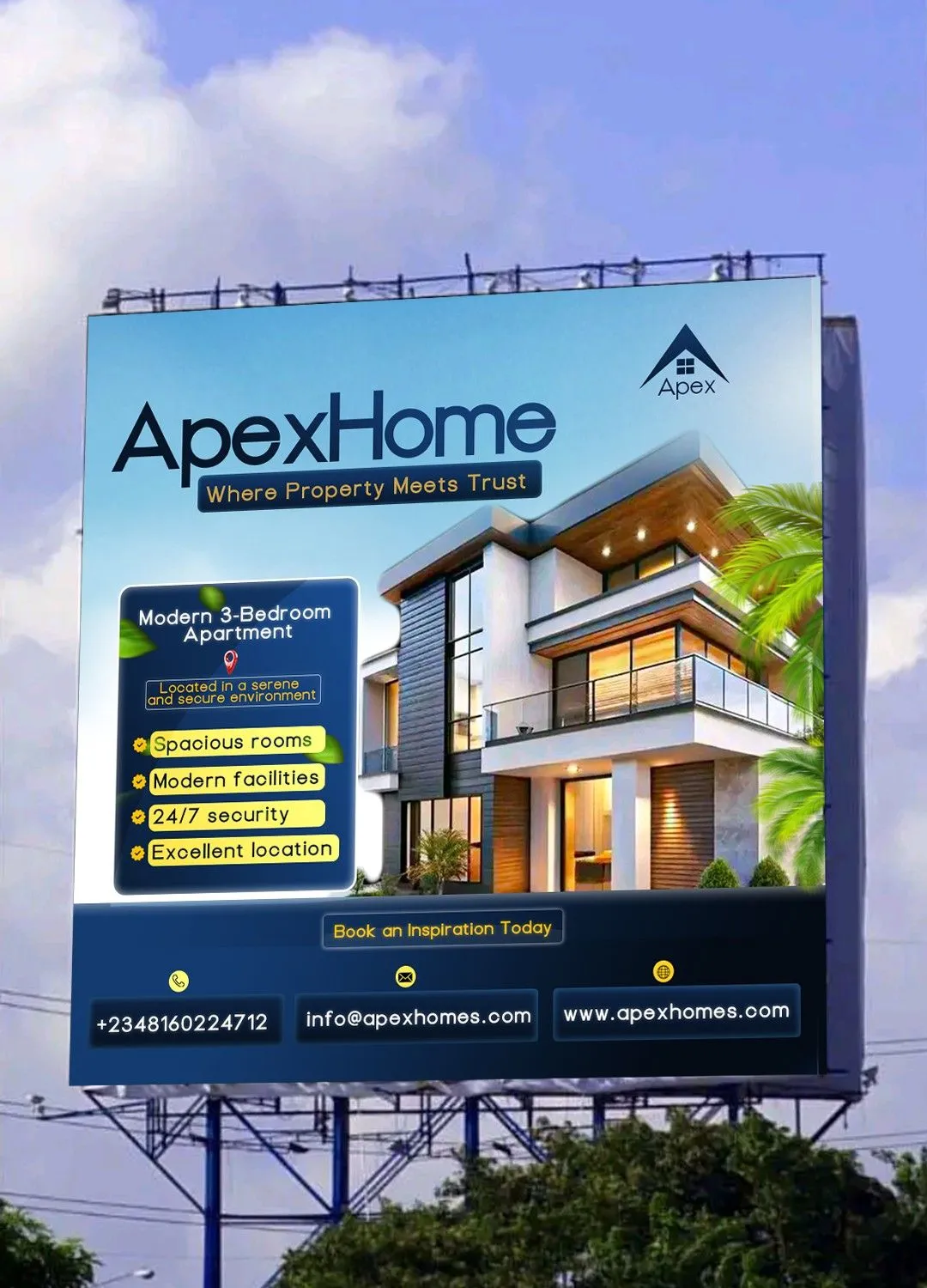 Underpass with large advertising