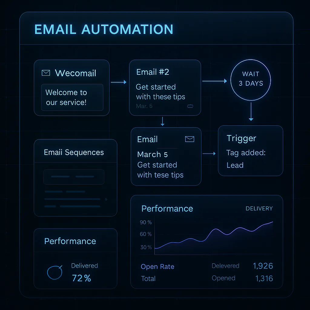 Email automation campaign visuals