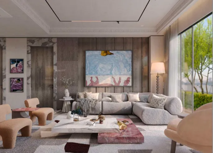 Spacious contemporary bathroom featuring a luxurious bathtub, shower, and adjacent walk-in closet.