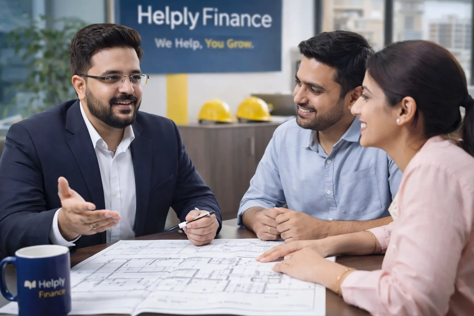 Man and woman shaking hands in a business agreement indoors, smiling confidently.