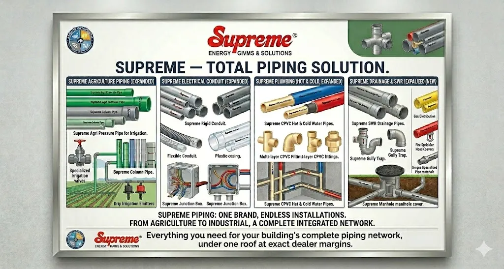 PVC pipes stacked in rows